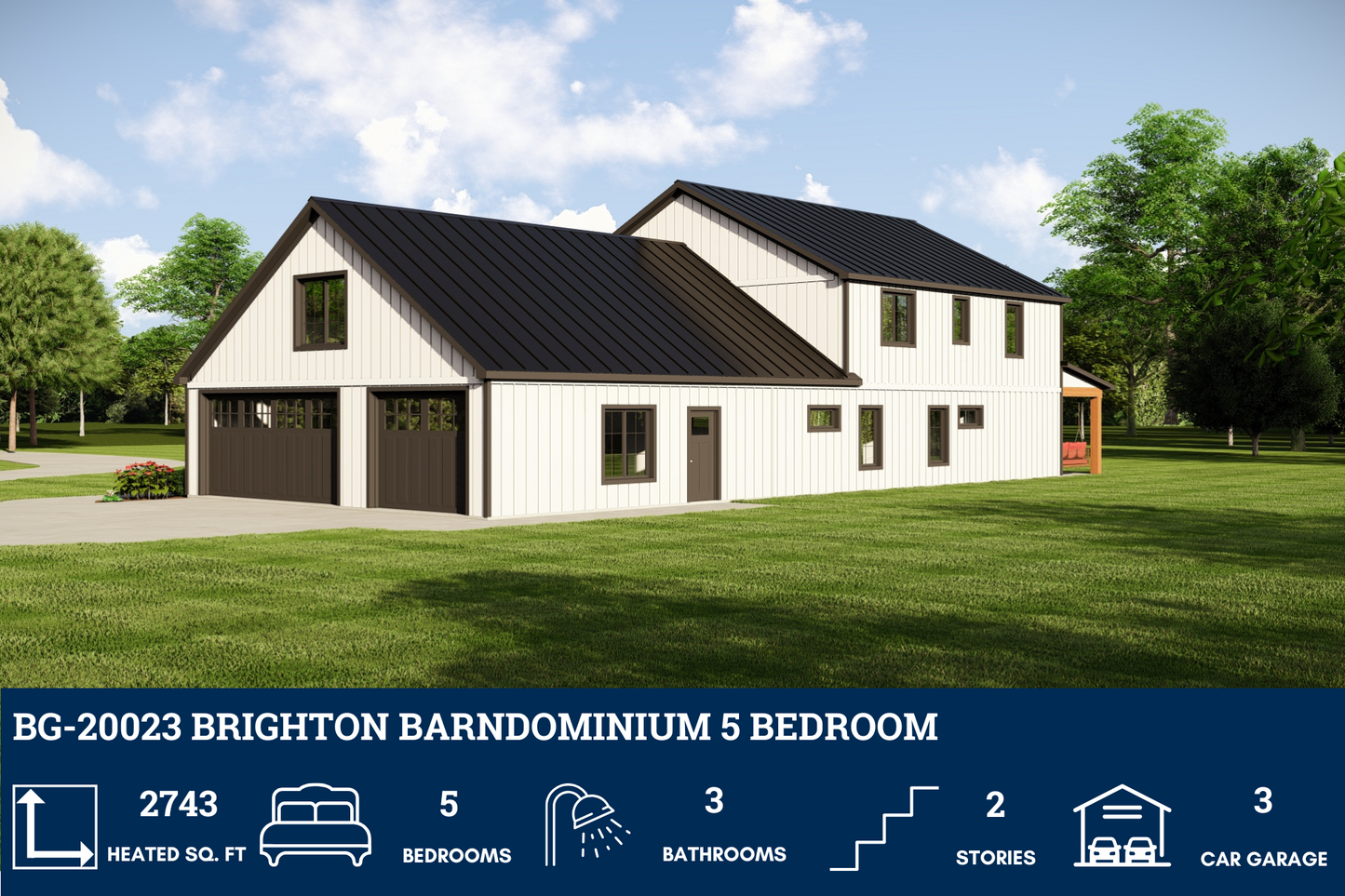 BG-20023 Brighton Barndominium House Plan
