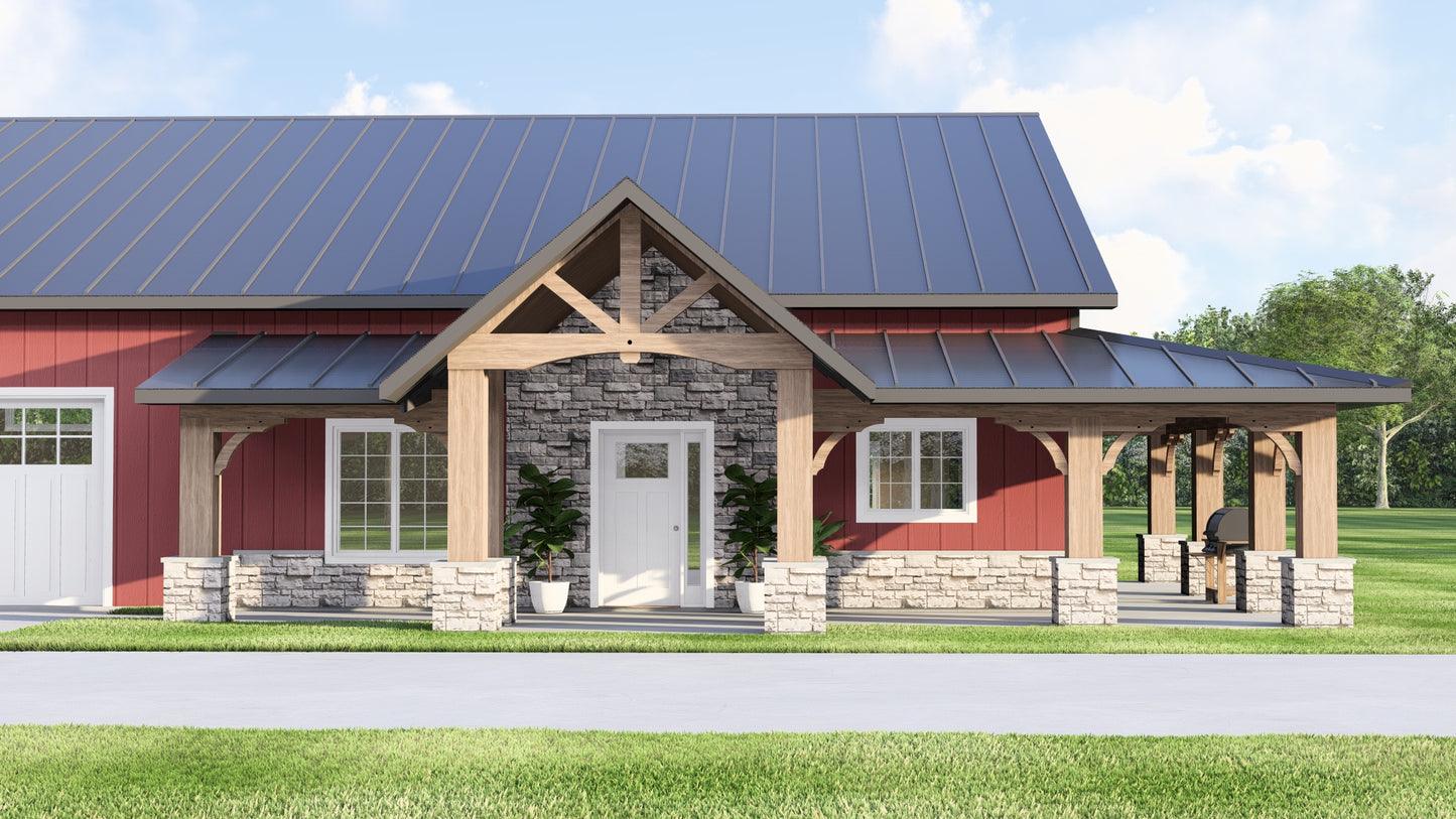 BG-20024 Camden Barndominium House Plan