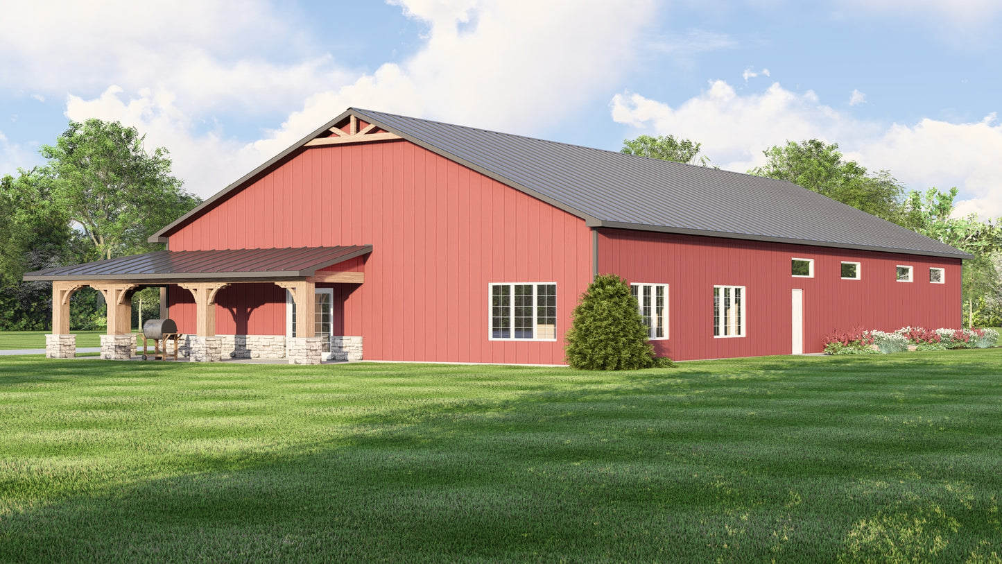 BG-20024 Camden Barndominium House Plan