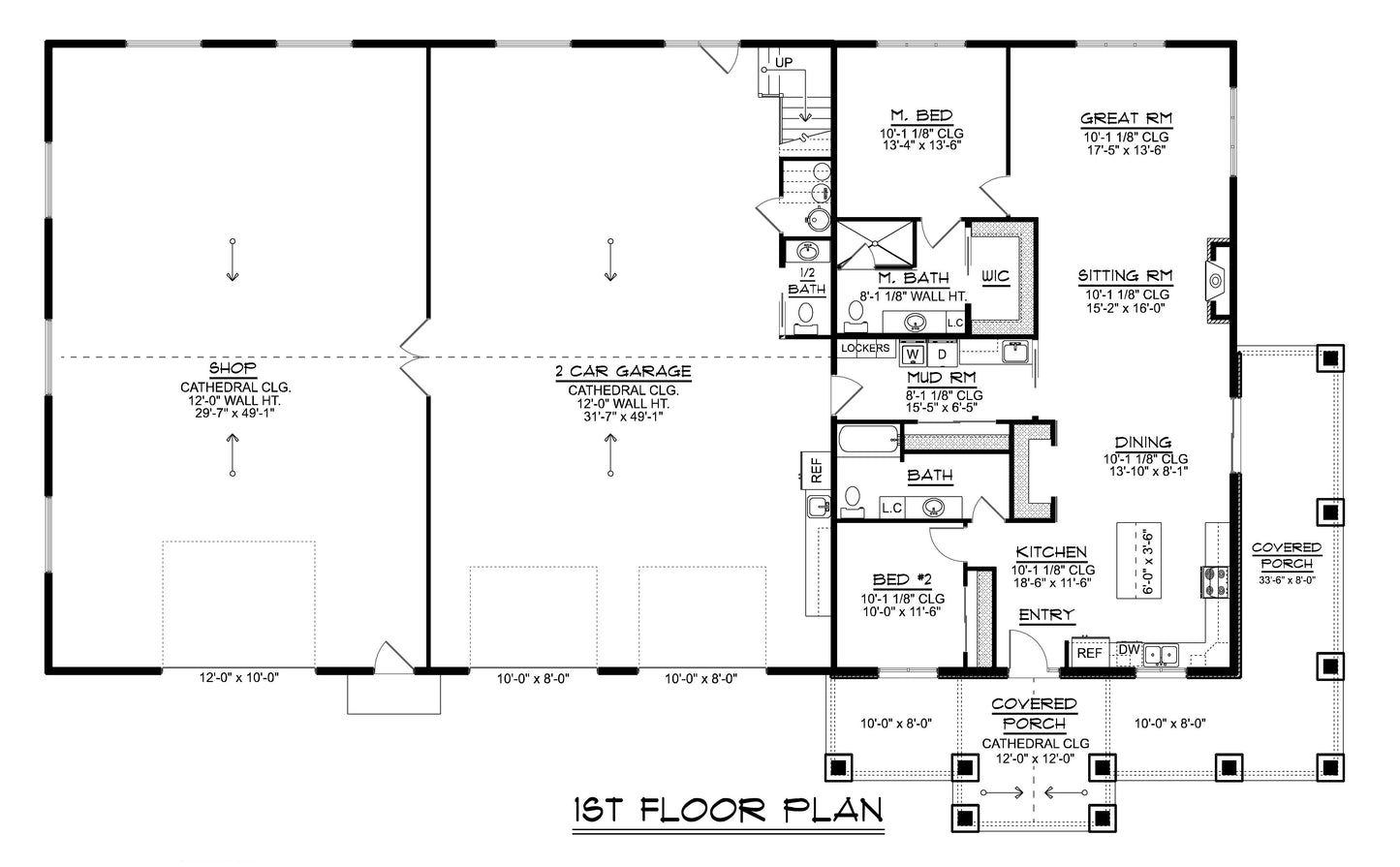 BG-20024 Camden Barndominium House Plan