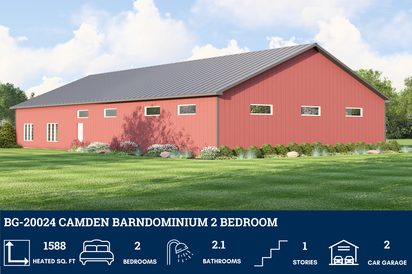 BG-20024 Camden Barndominium House Plan