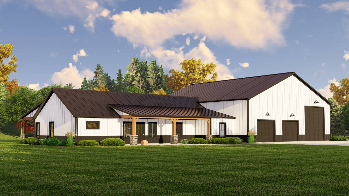 BG-20025 Ellison Barndominium House Plan