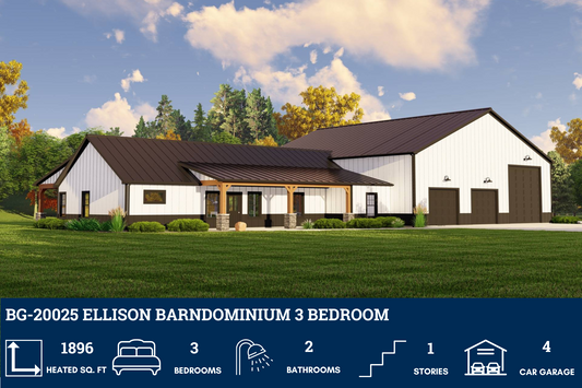 BG-20025 Ellison Barndominium House Plan