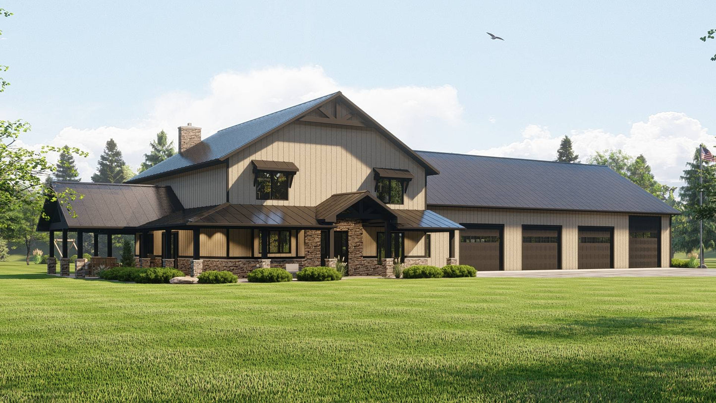 BG-20032 Kellington Barndominium House Plan