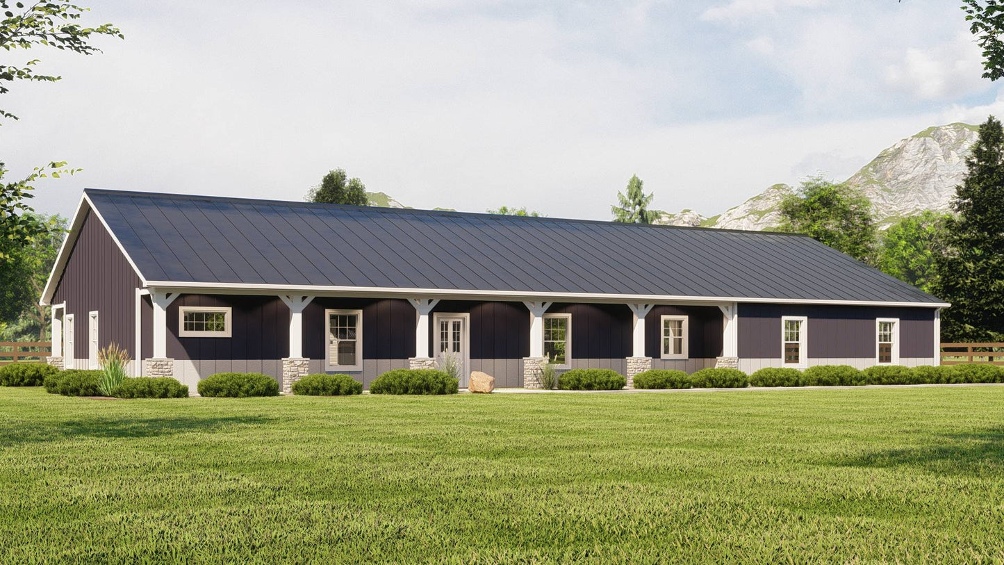 BG-20033 Lancaster Barndominium House Plan