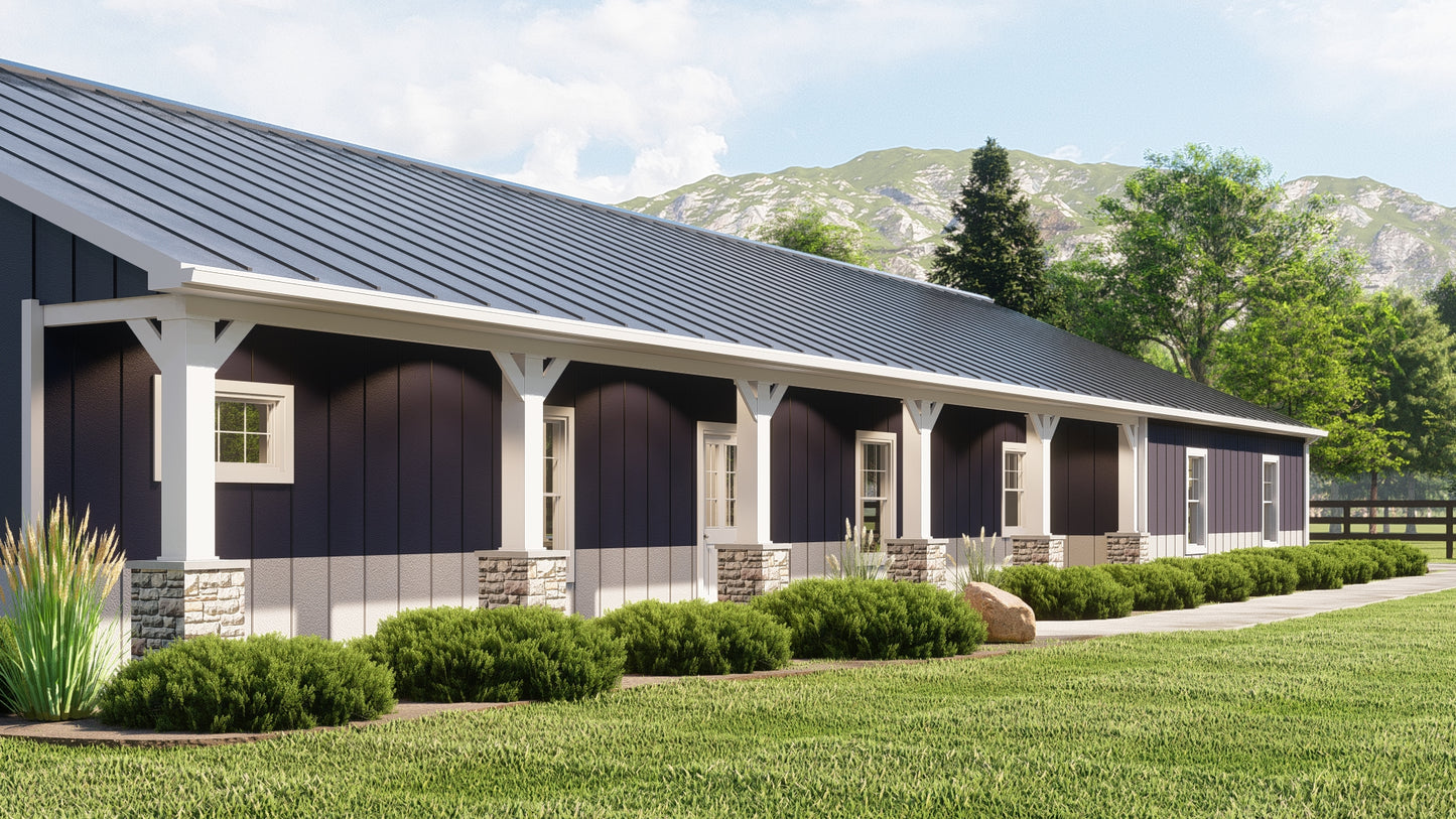 BG-20033 Lancaster Barndominium House Plan