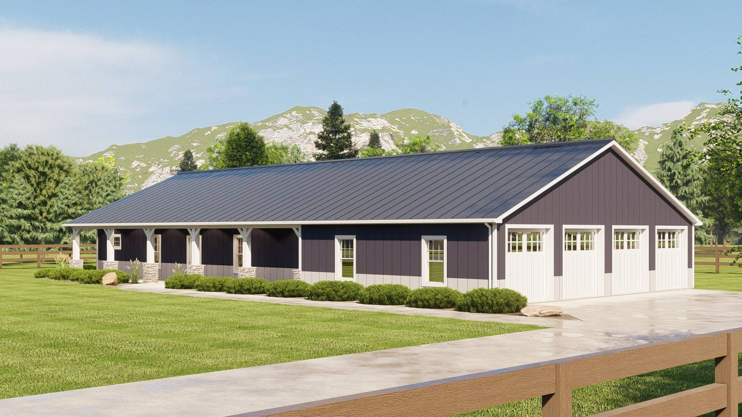 BG-20033 Lancaster Barndominium House Plan