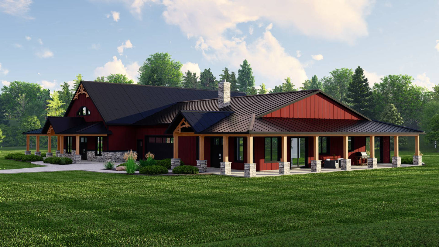 BG-20034 Pendleton Barndominium House Plan