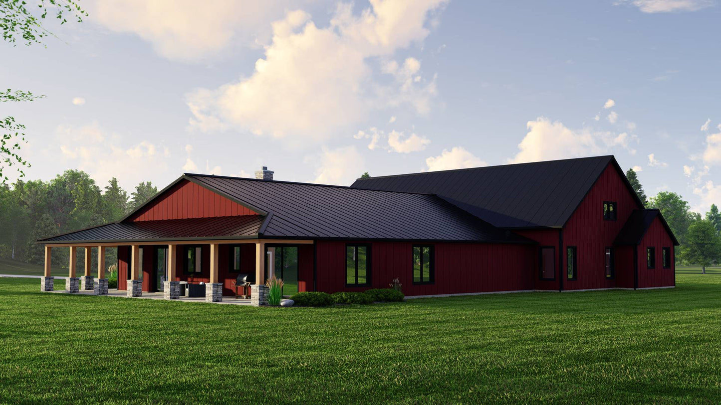 BG-20034 Pendleton Barndominium House Plan