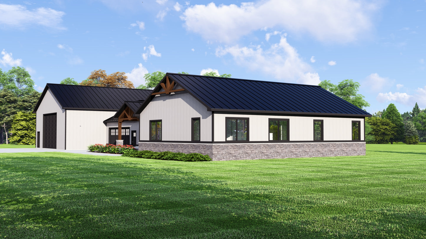 BG-20037 Fairhope Barndominium House Plan