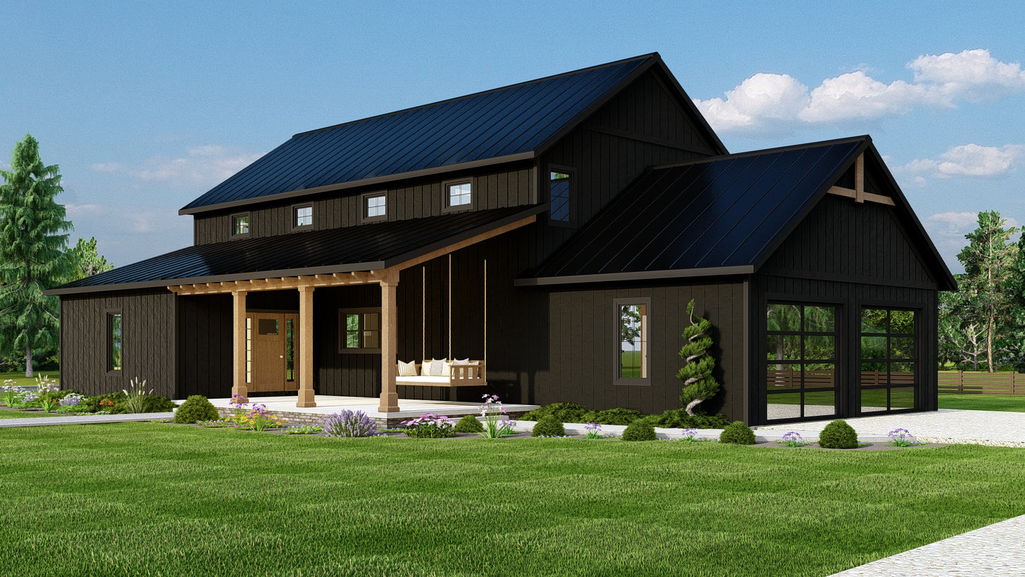 BG-20038 Monticello Barndominium House Plan