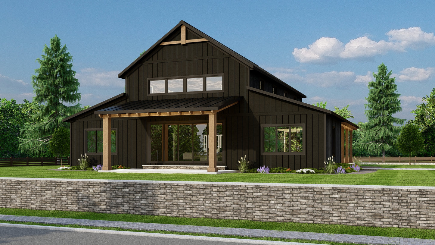 BG-20038 Monticello Barndominium House Plan