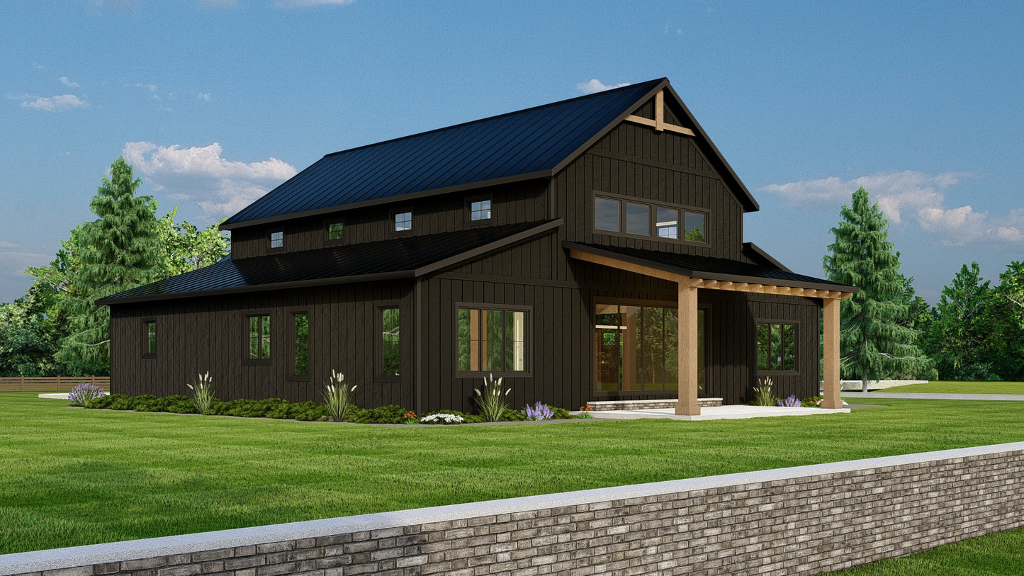 BG-20038 Monticello Barndominium House Plan