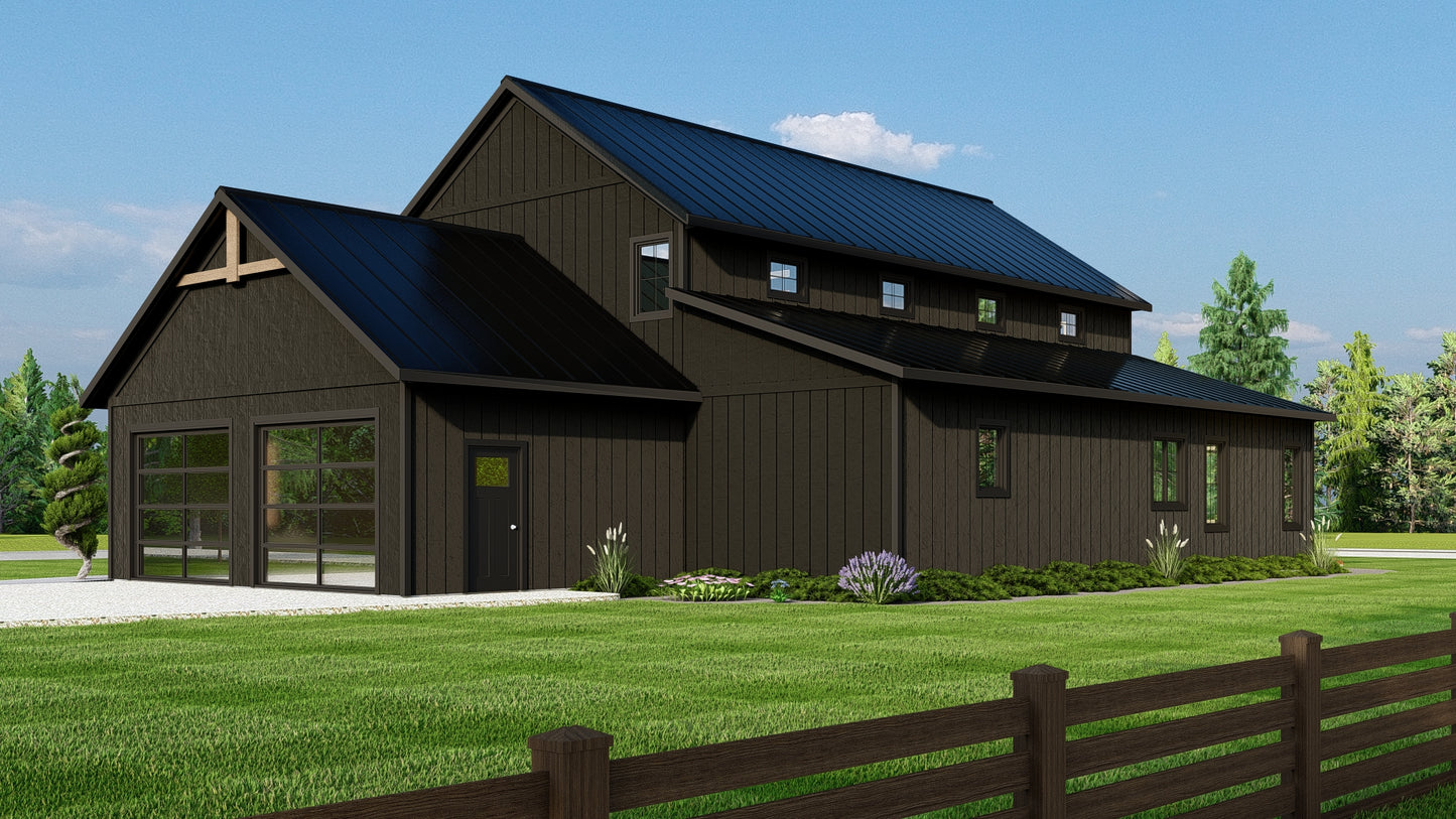 BG-20038 Monticello Barndominium House Plan