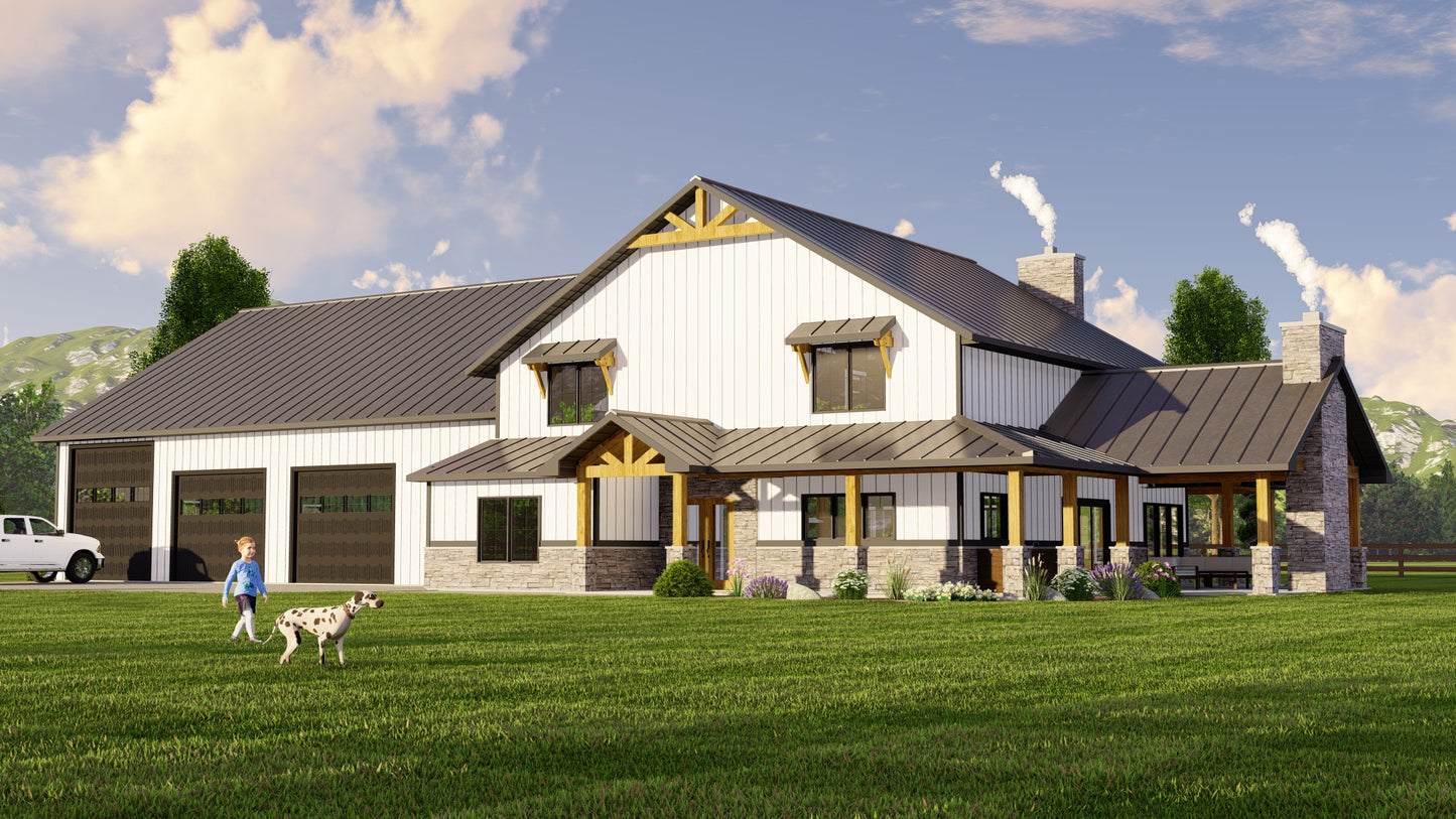 BG-20042 Prescott Barndominium House Plan