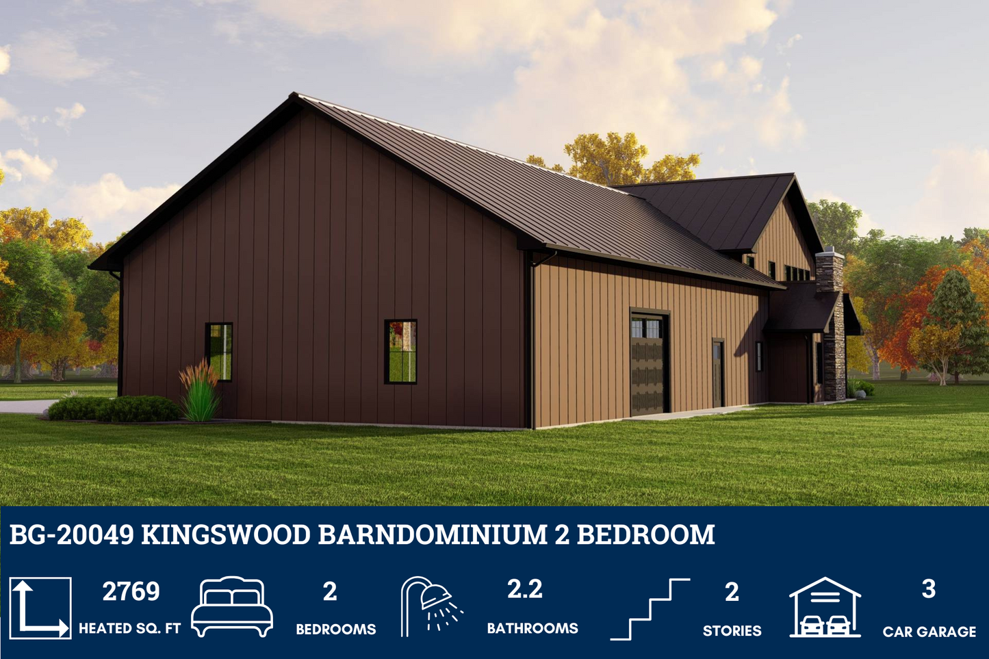 BG-20049 Kingswood Barndominium House Plan
