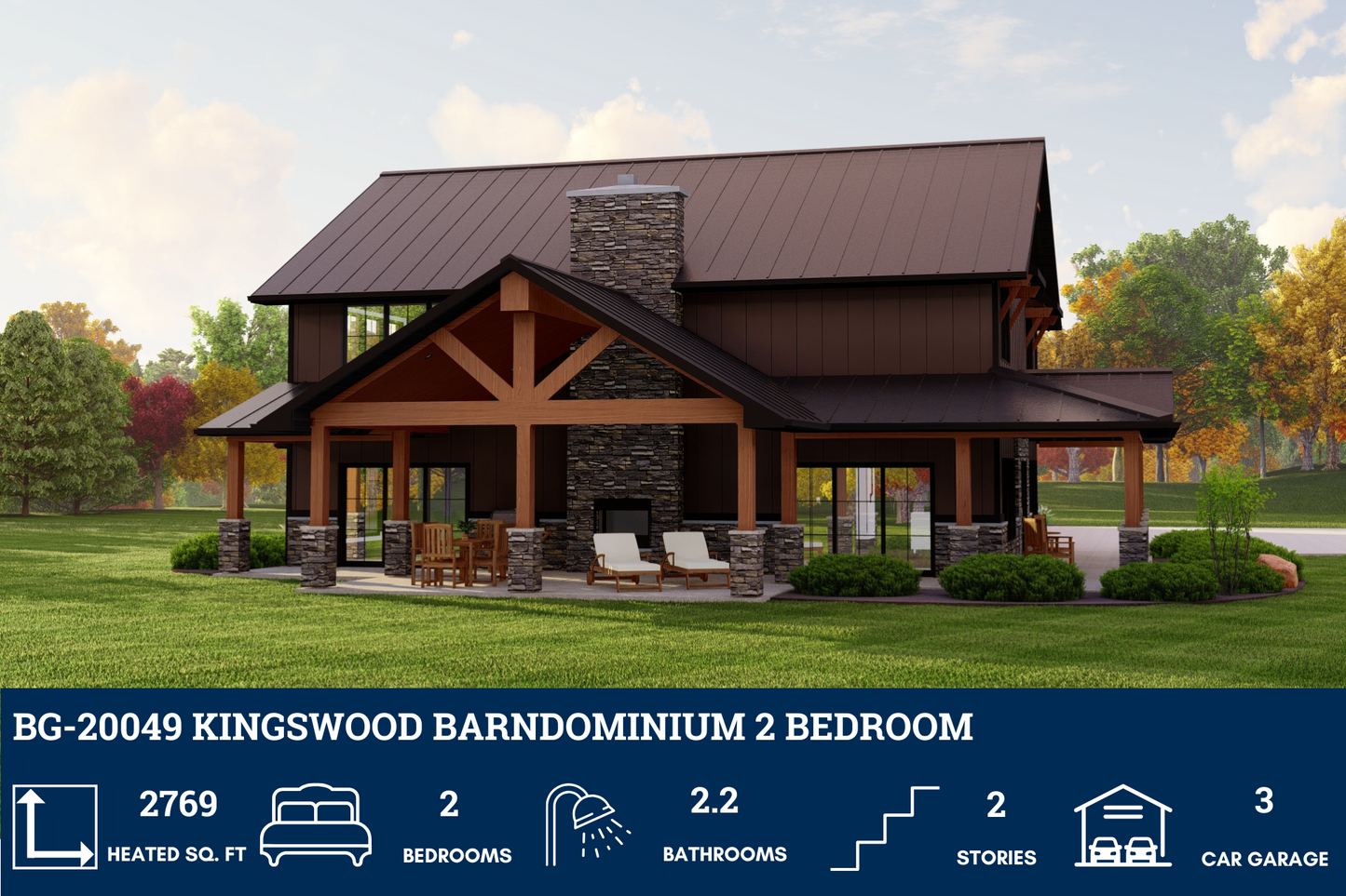 BG-20049 Kingswood Barndominium House Plan
