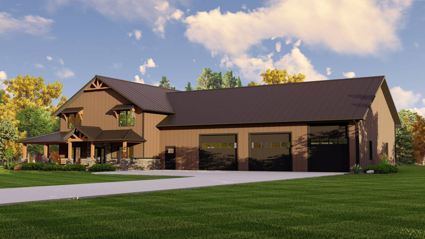 BG-20049 Kingswood Barndominium House Plan