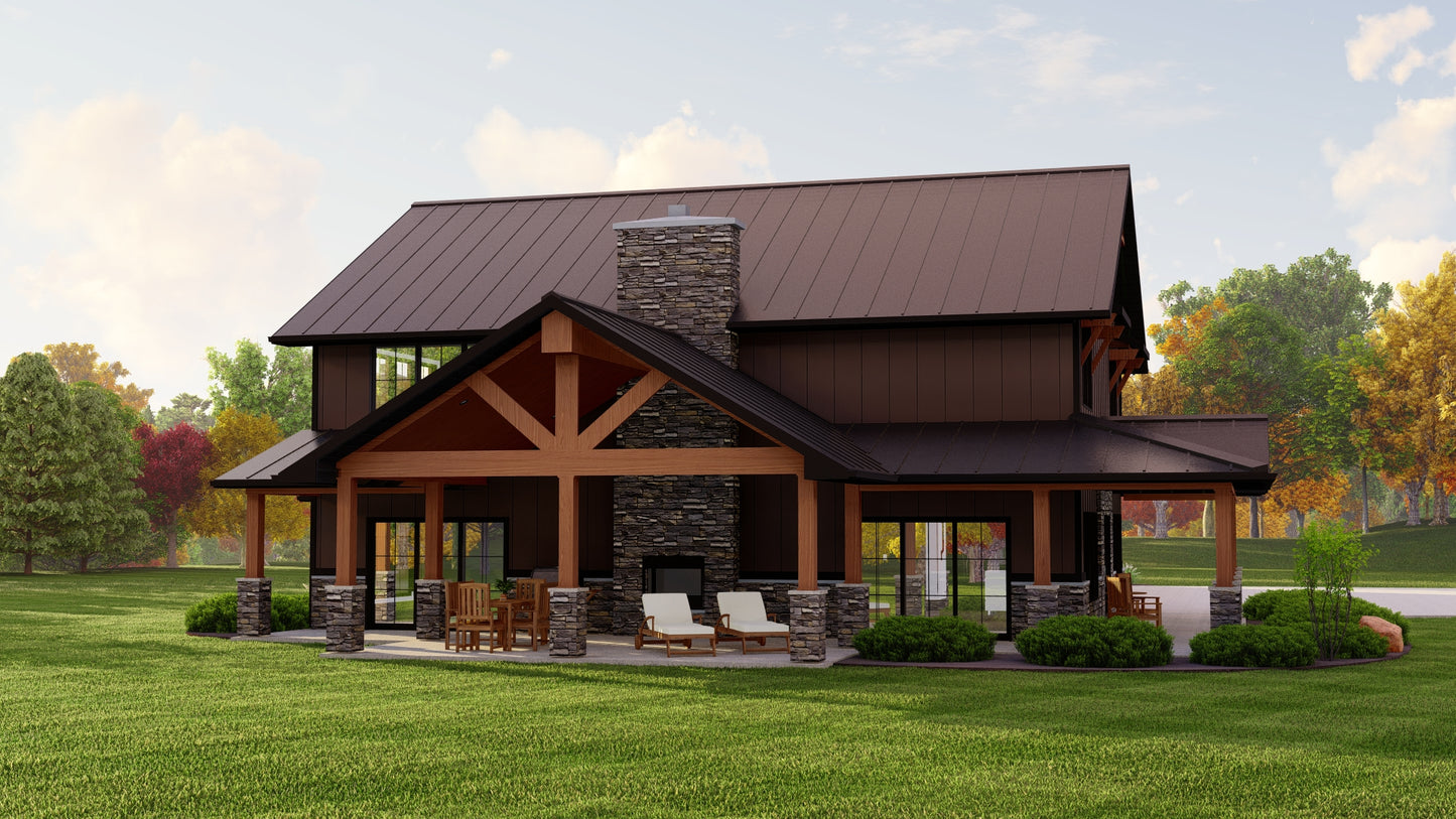 BG-20049 Kingswood Barndominium House Plan
