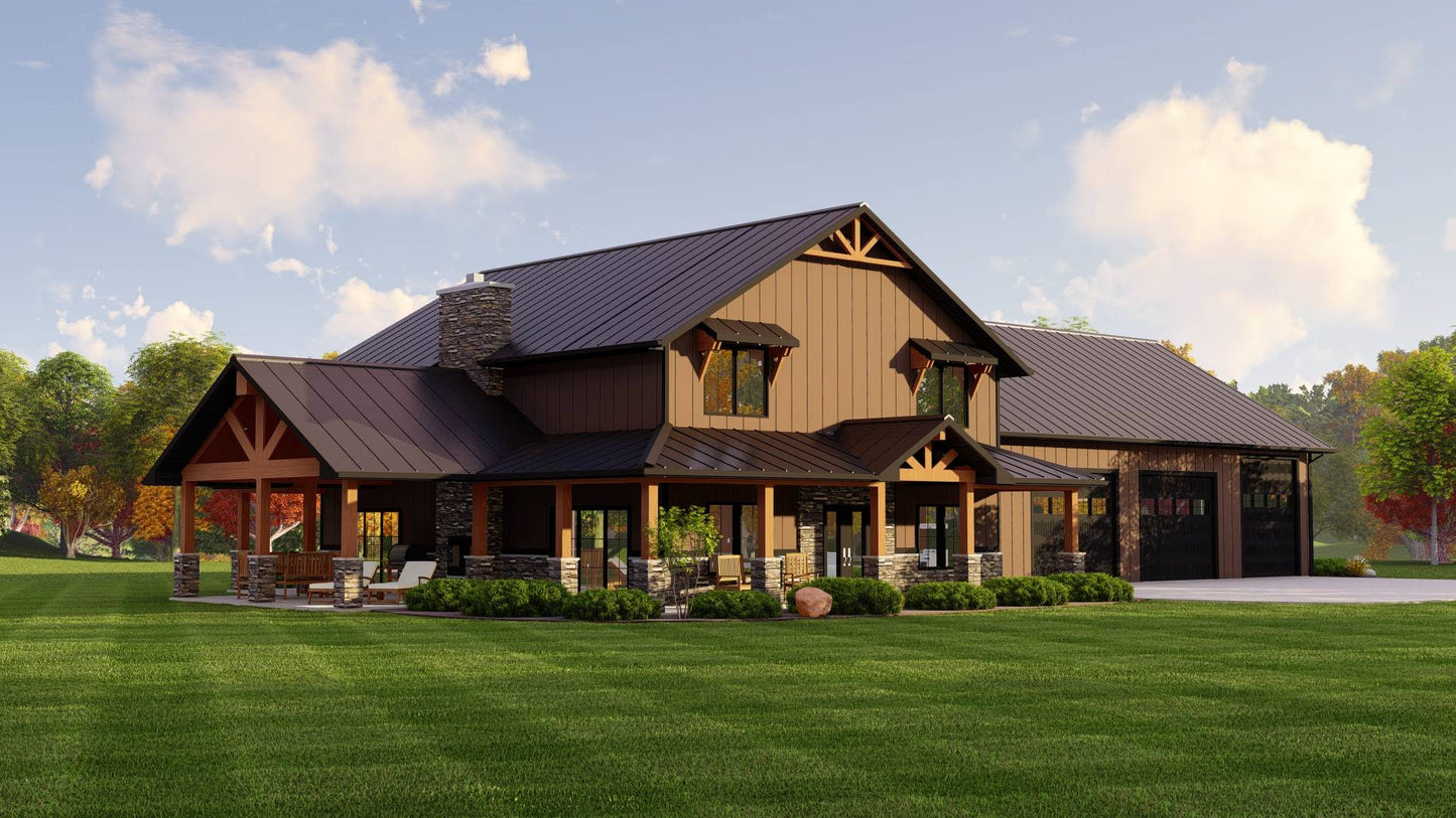 BG-20049 Kingswood Barndominium House Plan