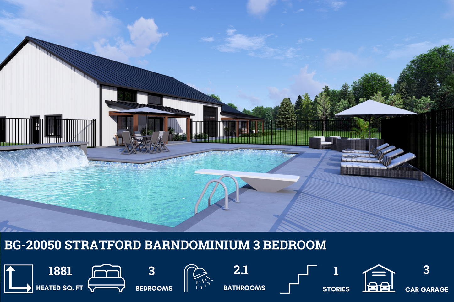 BG-20050 Stratford Barndominium House Plan