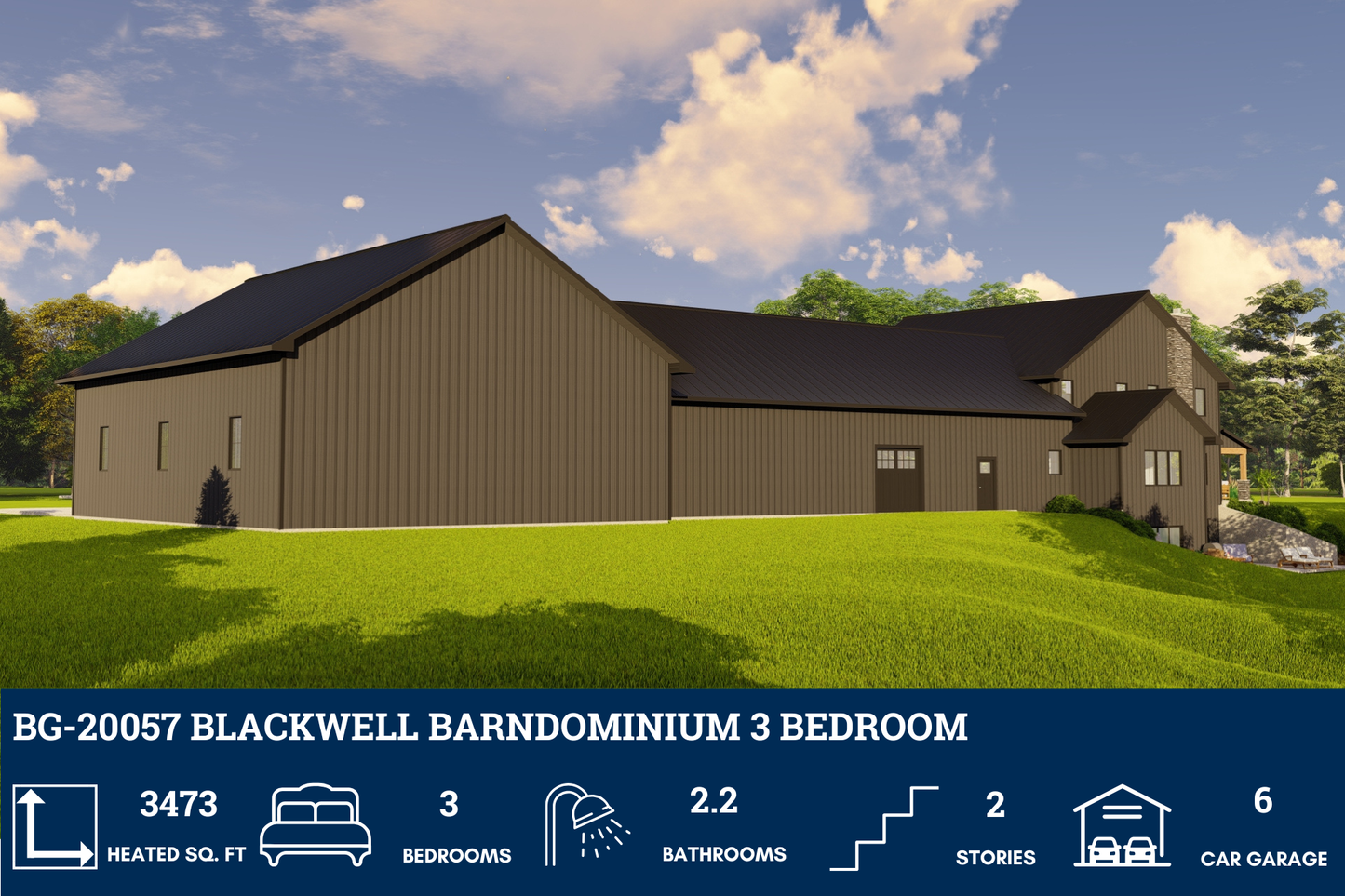 BG-20057 Blackwell Barndominium House Plan
