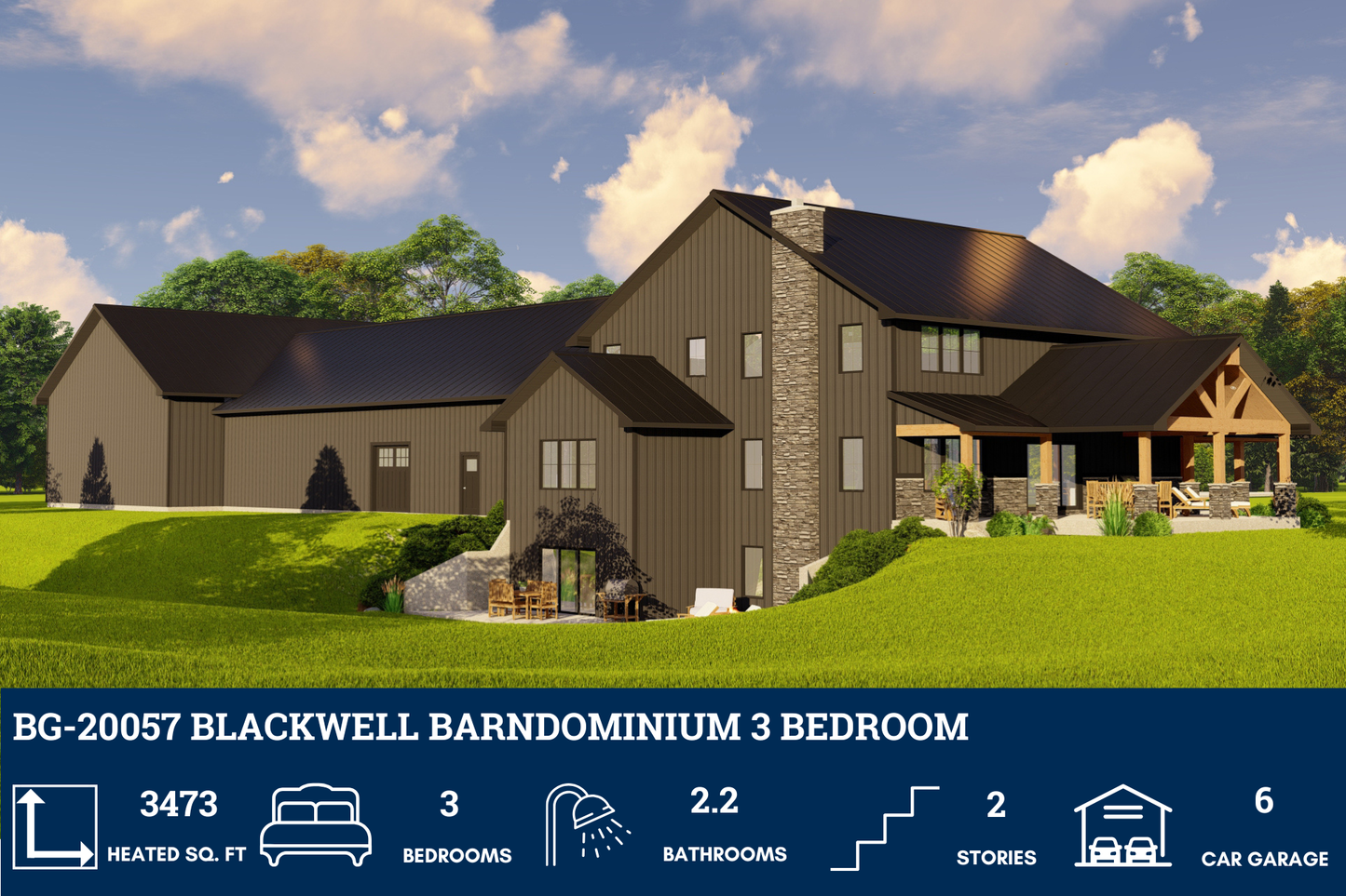 BG-20057 Blackwell Barndominium House Plan