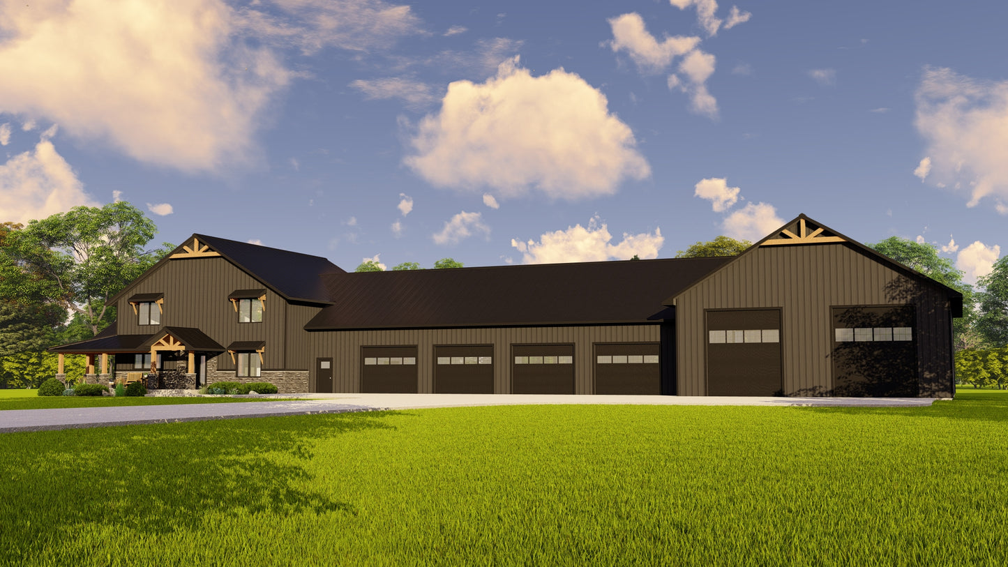 BG-20057 Blackwell Barndominium House Plan