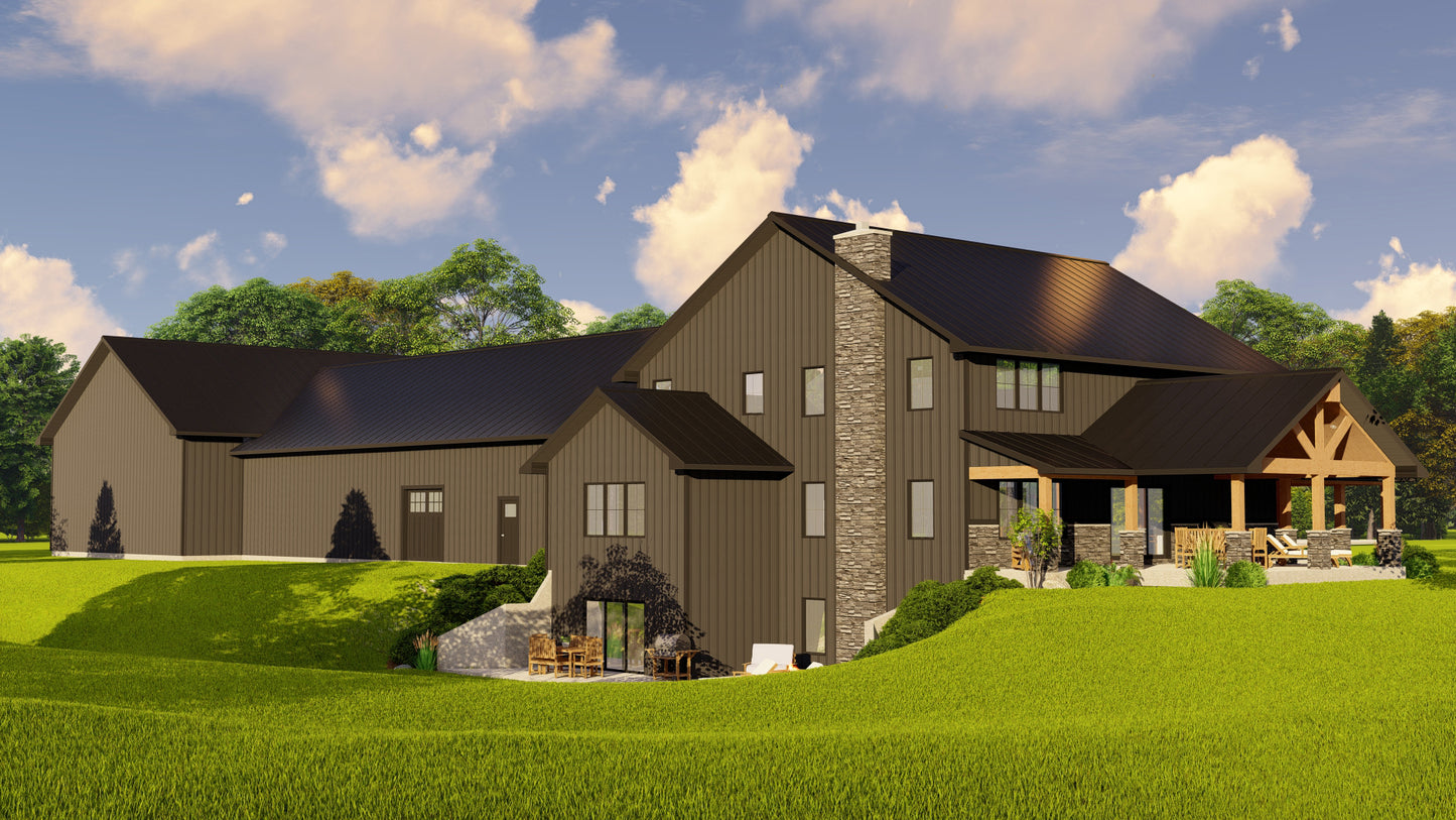 BG-20057 Blackwell Barndominium House Plan