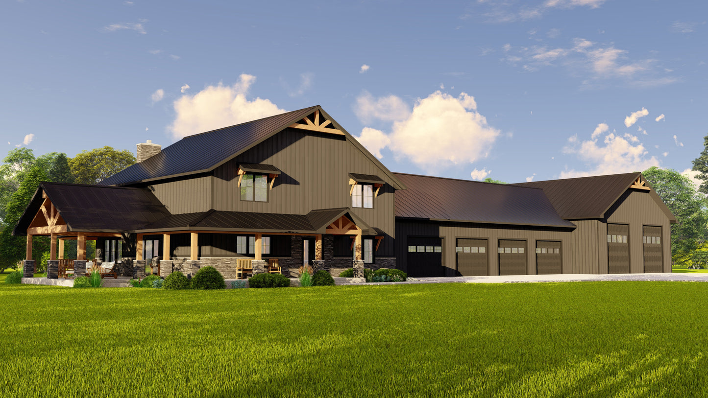 BG-20057 Blackwell Barndominium House Plan