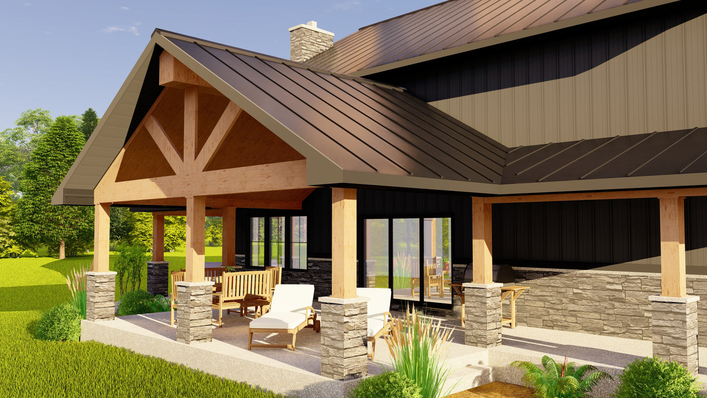 BG-20057 Blackwell Barndominium House Plan