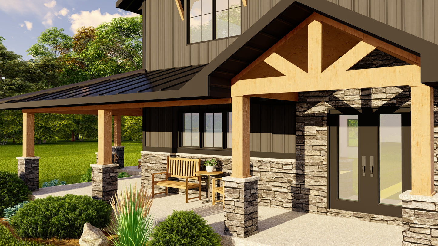 BG-20057 Blackwell Barndominium House Plan