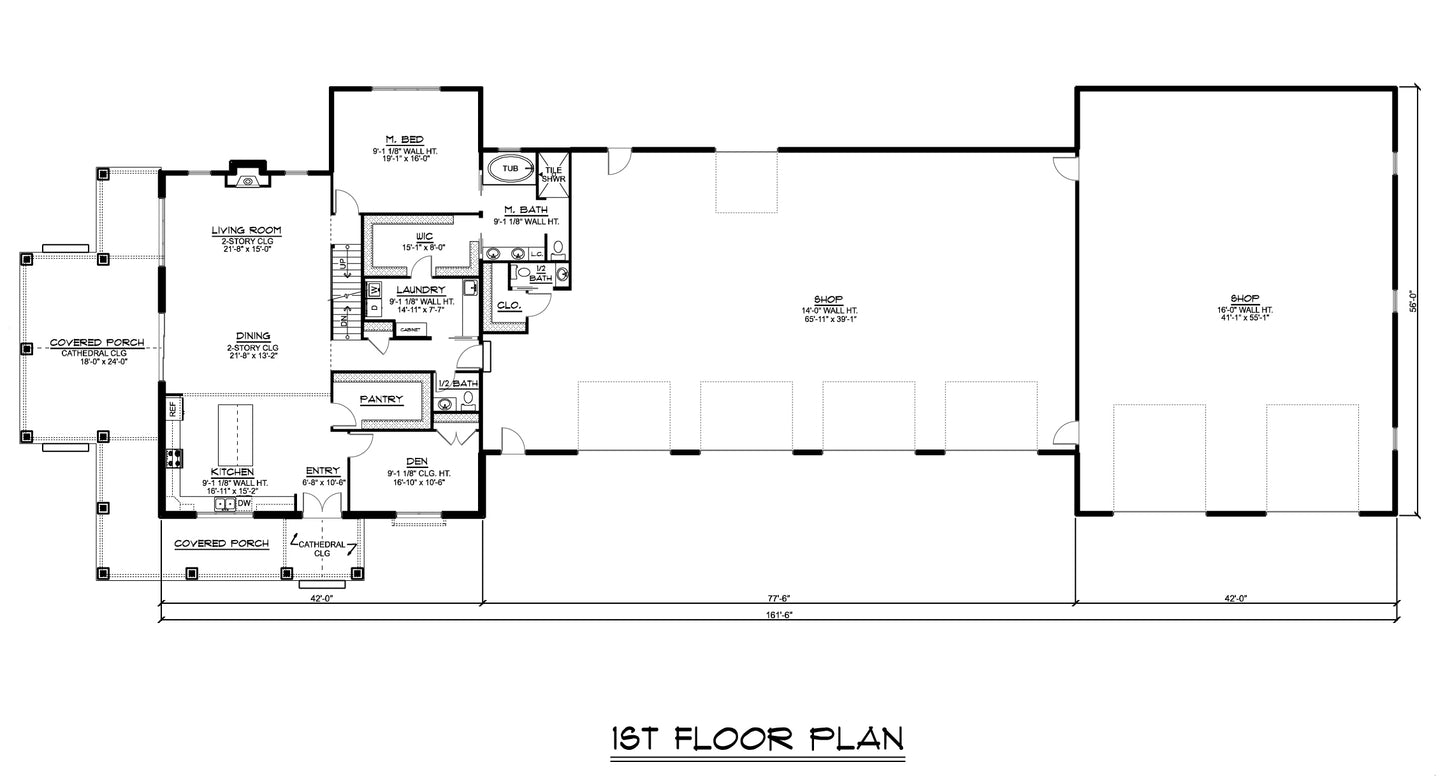 BG-20057 Blackwell Barndominium House Plan