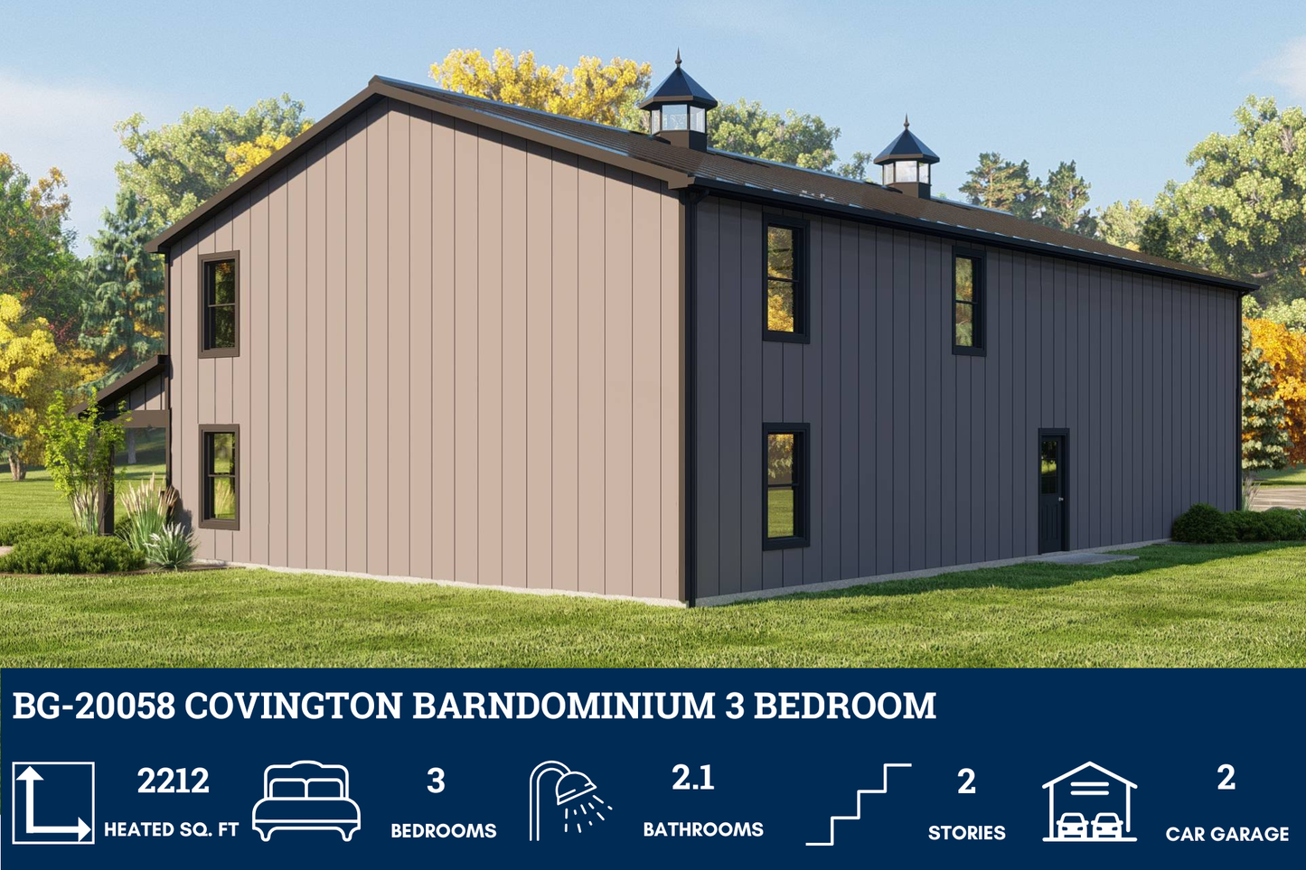 BG-20058 Covington Barndominium House Plan