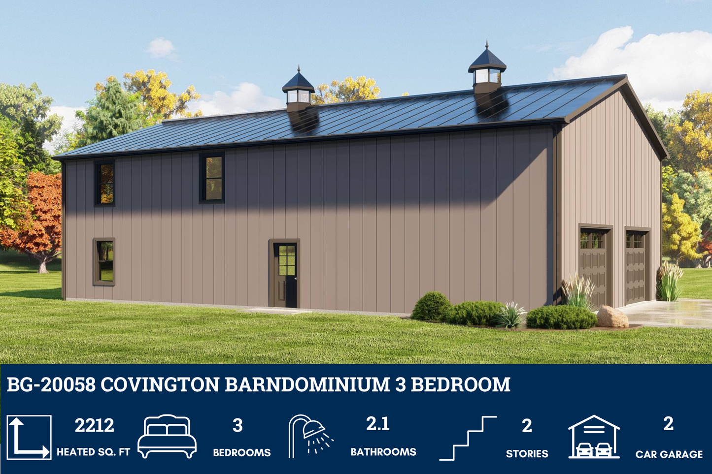 BG-20058 Covington Barndominium House Plan