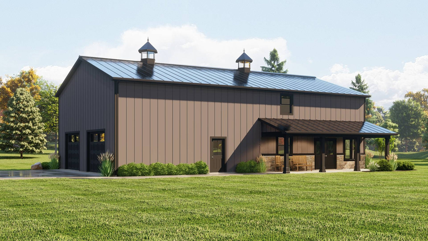 BG-20058 Covington Barndominium House Plan