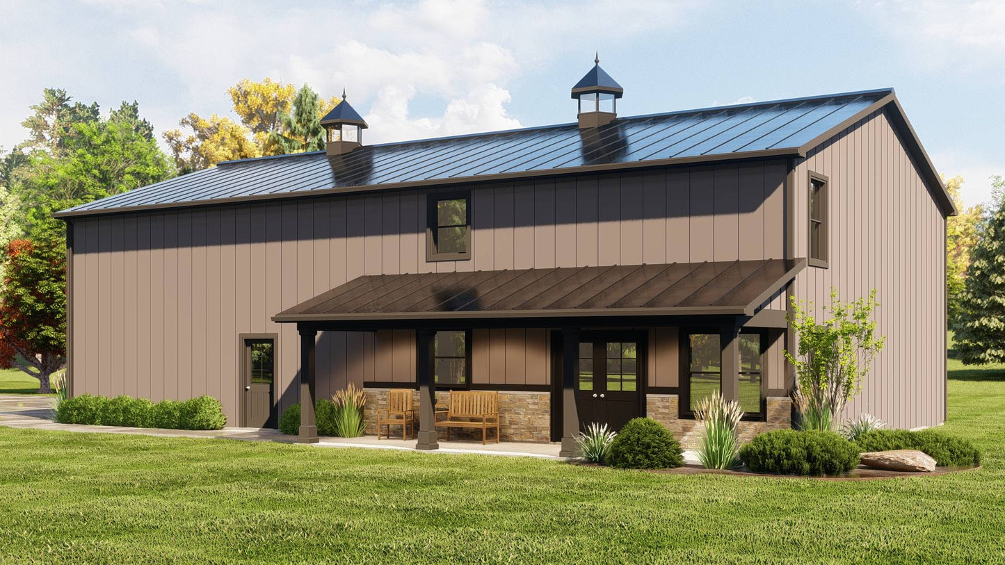 BG-20058 Covington Barndominium House Plan