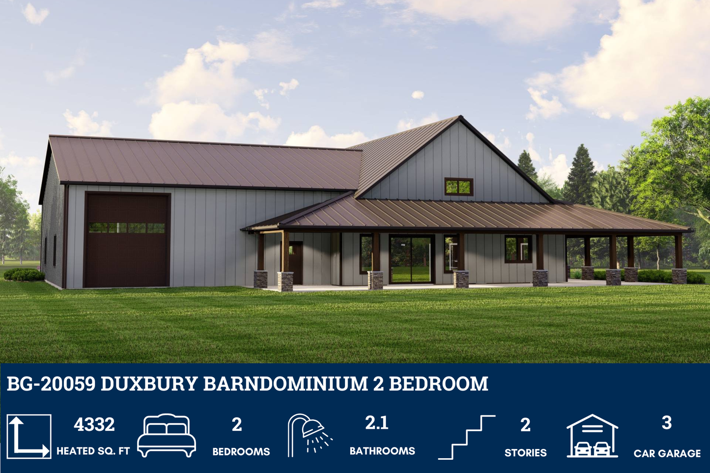 BG-20059 Duxbury Barndominium House Plan