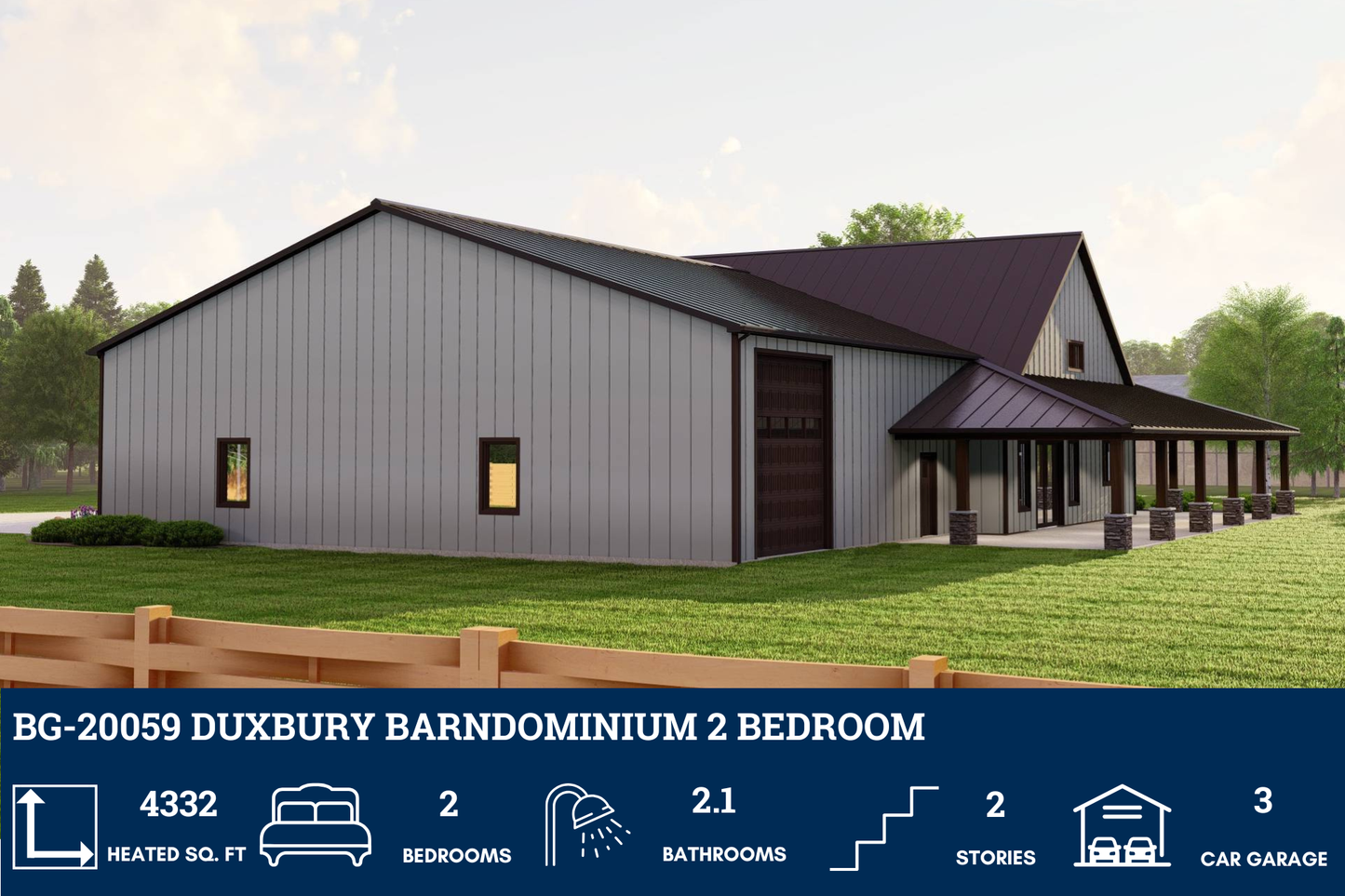 BG-20059 Duxbury Barndominium House Plan