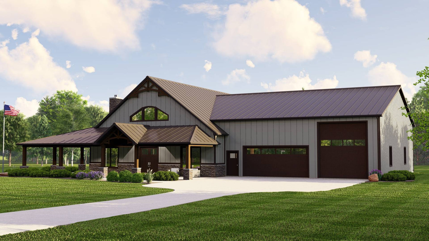 BG-20059 Duxbury Barndominium House Plan