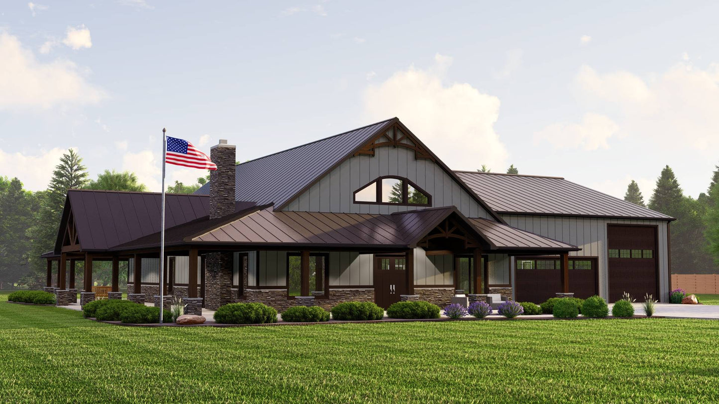 BG-20059 Duxbury Barndominium House Plan