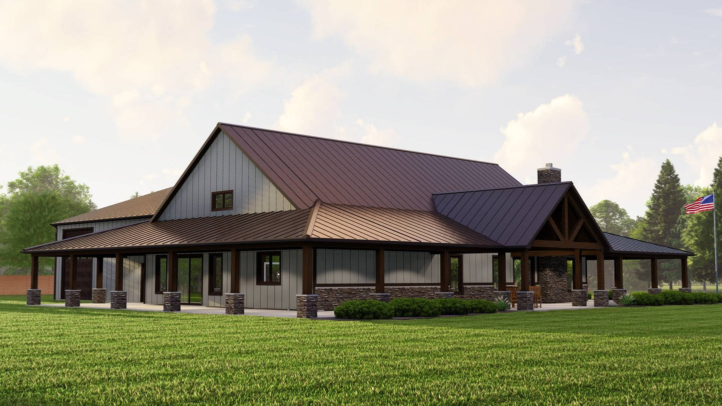 BG-20059 Duxbury Barndominium House Plan