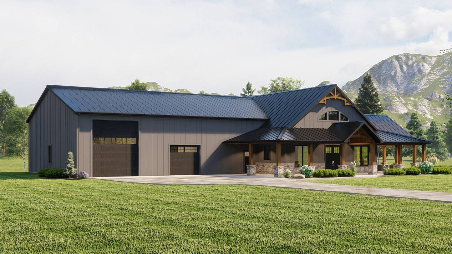 BG-20060 Newport Barndominium House Plan