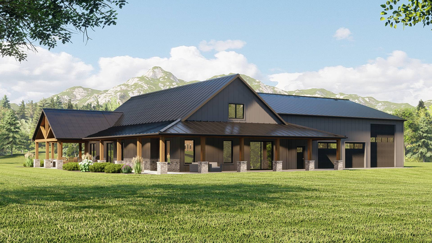 BG-20060 Newport Barndominium House Plan