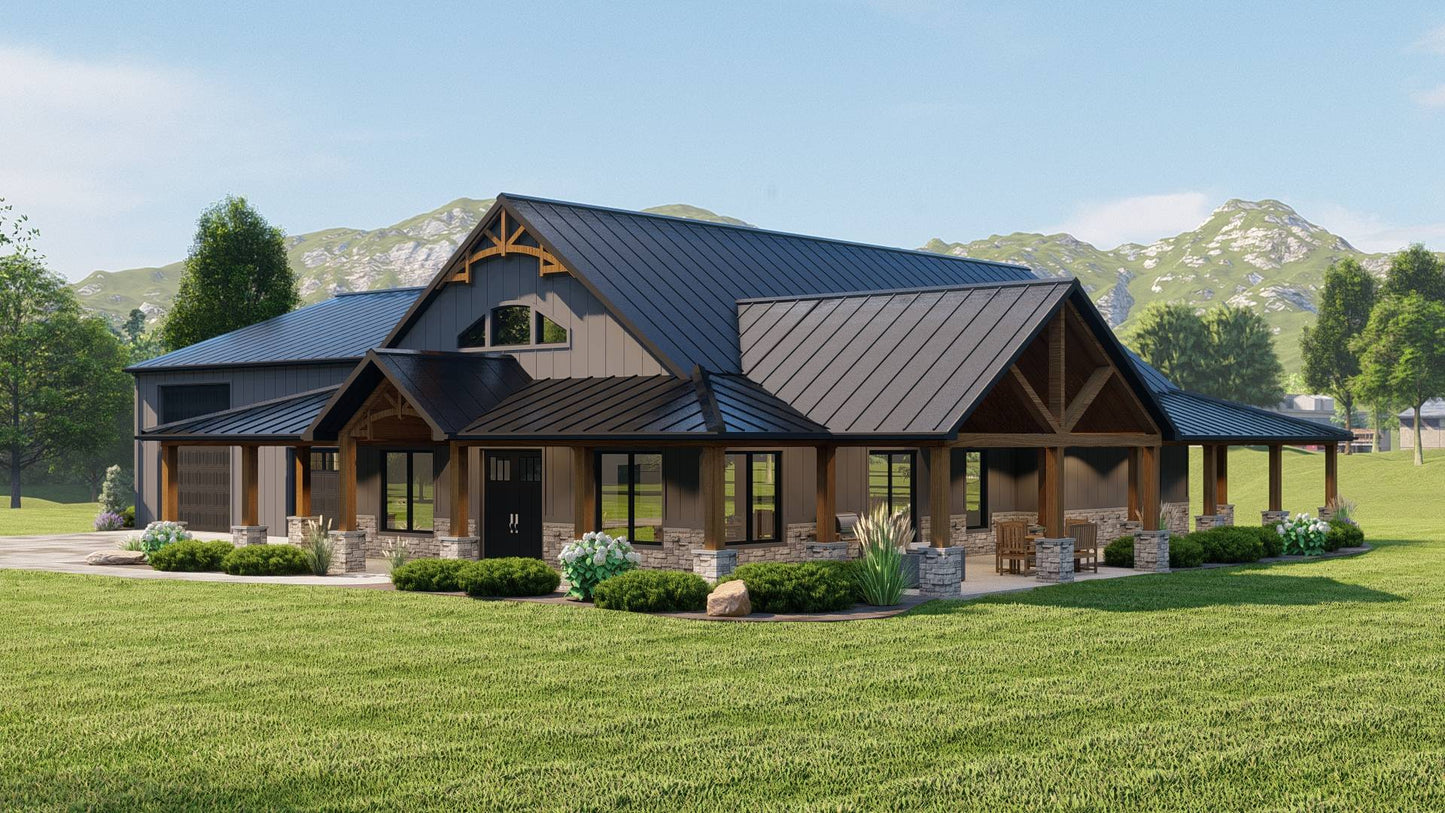 BG-20060 Newport Barndominium House Plan