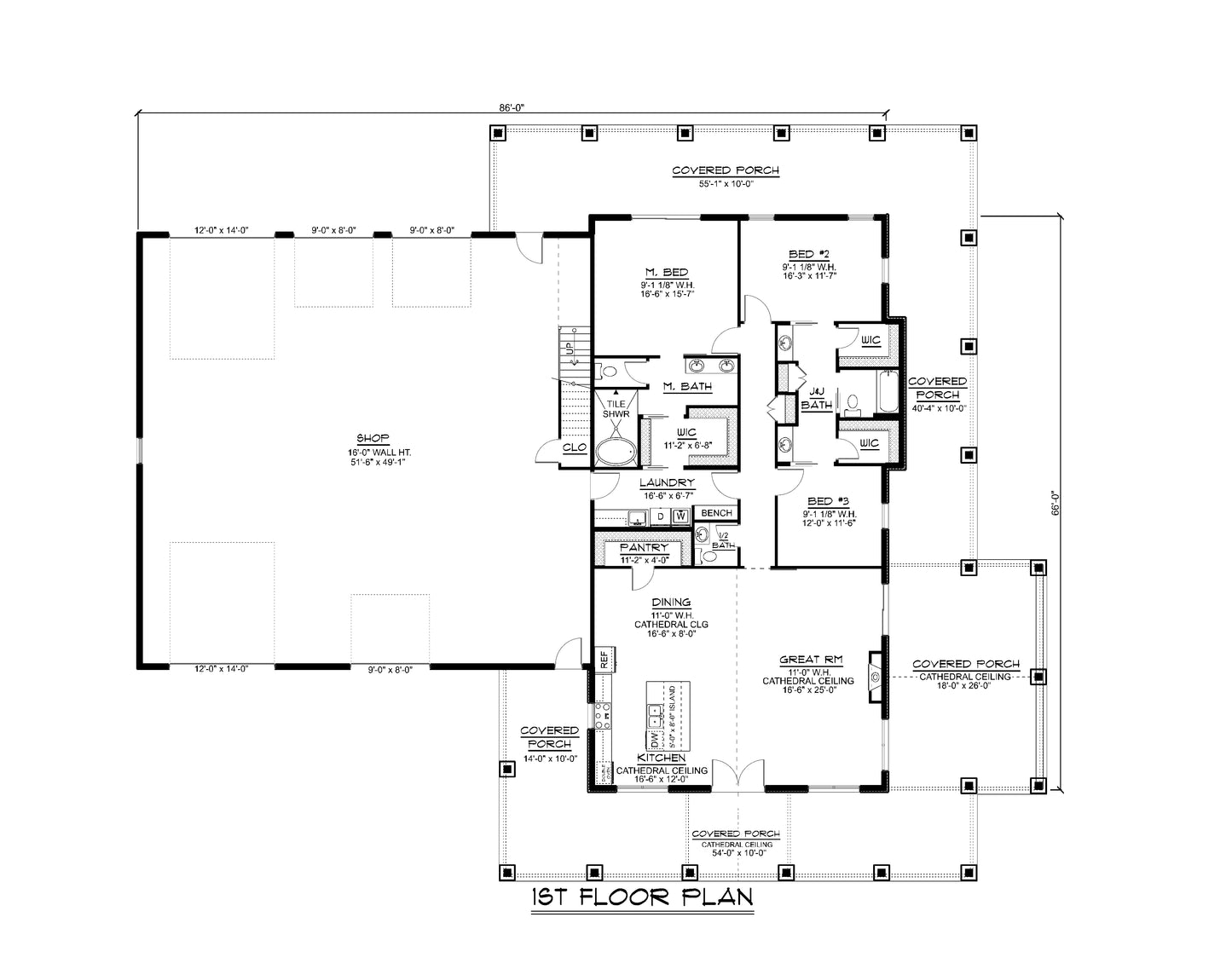BG-20060 Newport Barndominium House Plan