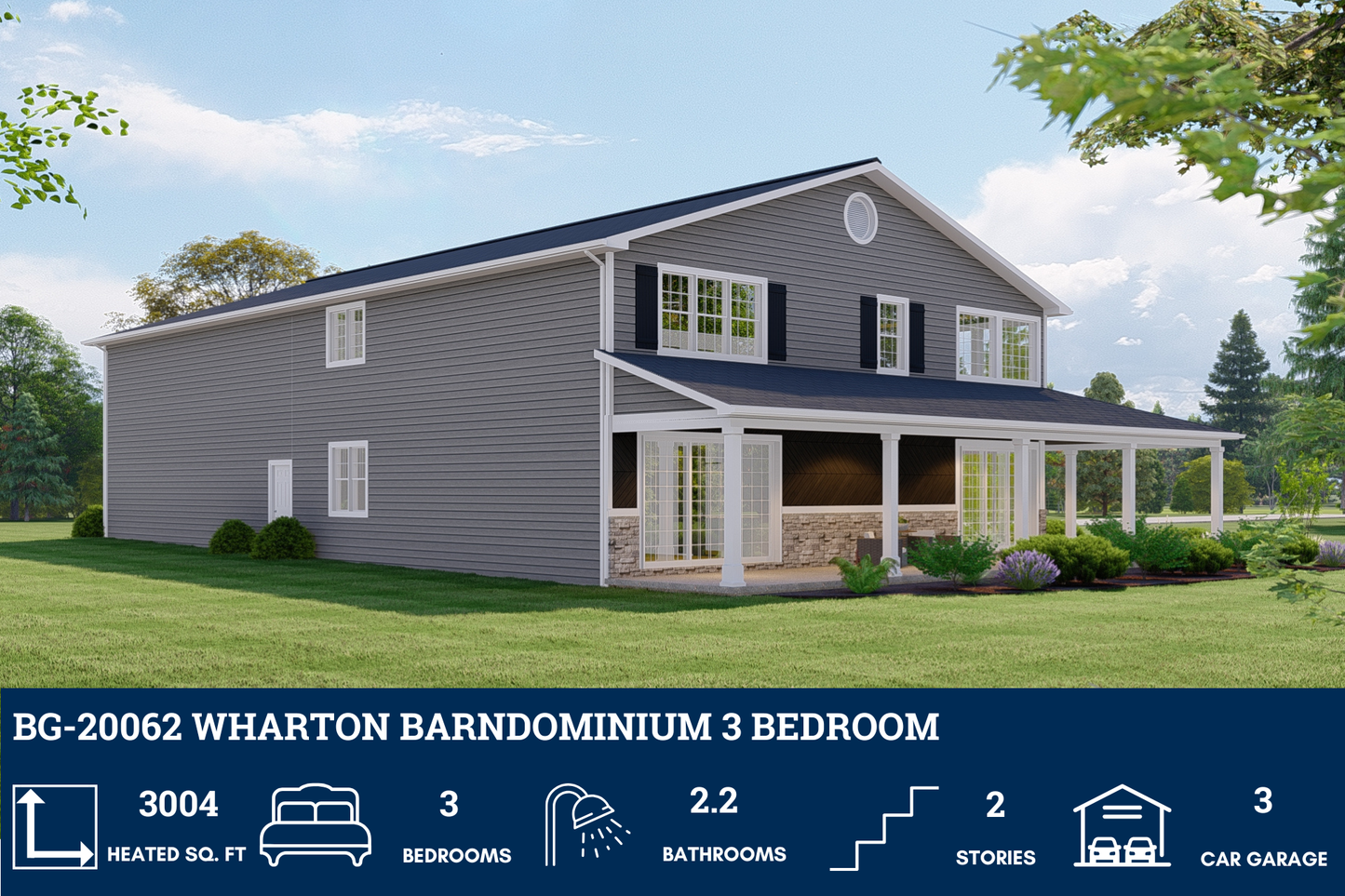 BG-20062 Wharton Barndominium House Plan