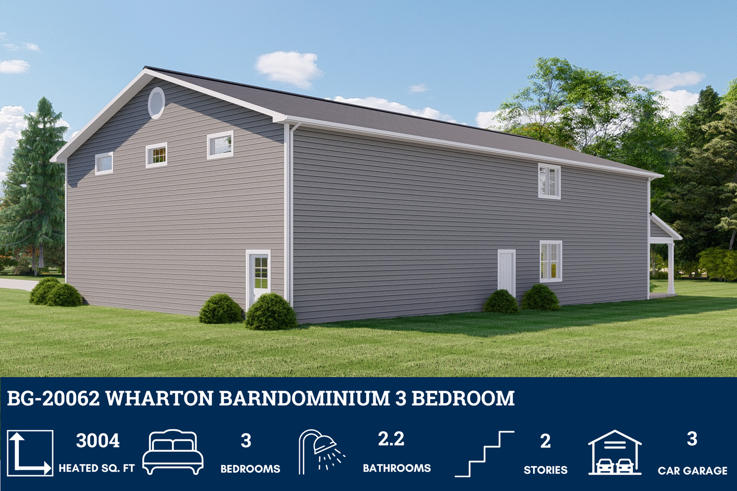 BG-20062 Wharton Barndominium House Plan