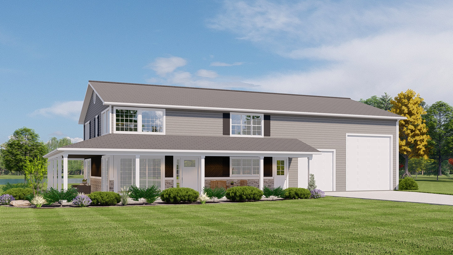 BG-20062 Wharton Barndominium House Plan