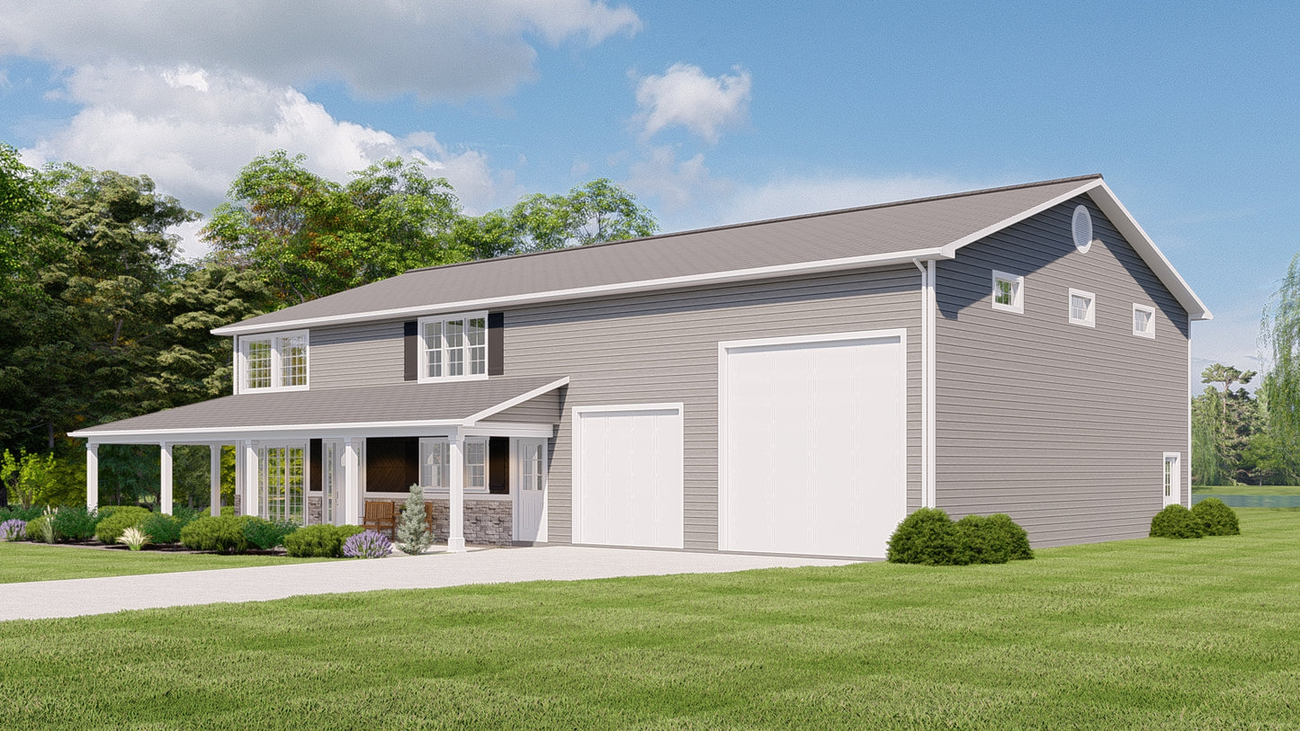 BG-20062 Wharton Barndominium House Plan